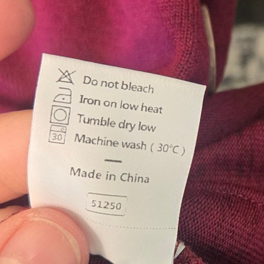 NWT Ofeefan XXL Red/Maroon/Burgundy Longsleeve Knit Dress w Buttons [0224] - Picture 10 of 11